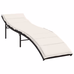 VidaXL 3277301 chaise d'extérieur Linge Siège rembourré Polyuréthane, Acier Crème, Blanc