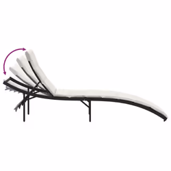 VidaXL 3277301 chaise d'extérieur Linge Siège rembourré Polyuréthane, Acier Crème, Blanc - Vue supplémentaire 7