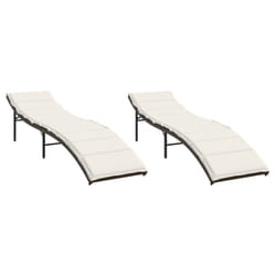 VidaXL 3277302 chaise d'extérieur Terrace Siège rembourré Polyuréthane, Acier Crème, Blanc