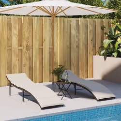 VidaXL 3277302 chaise d'extérieur Terrace Siège rembourré Polyuréthane, Acier Crème, Blanc