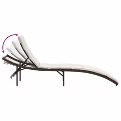 VidaXL 3277302 chaise d'extérieur Terrace Siège rembourré Polyuréthane, Acier Crème, Blanc - Vue supplémentaire 7