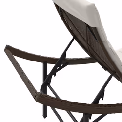 VidaXL 3277302 chaise d'extérieur Terrace Siège rembourré Polyuréthane, Acier Crème, Blanc - Vue supplémentaire 8