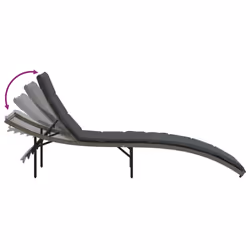 VidaXL 3277303 chaise d'extérieur Linge Siège rembourré Polyuréthane, Acier Gris - Vue supplémentaire 7
