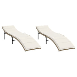 VidaXL 3277304 chaise d'extérieur Terrace Siège rembourré Polyuréthane, Acier Crème, Blanc