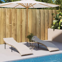 VidaXL 3277304 chaise d'extérieur Terrace Siège rembourré Polyuréthane, Acier Crème, Blanc