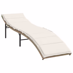 VidaXL 3277304 chaise d'extérieur Terrace Siège rembourré Polyuréthane, Acier Crème, Blanc