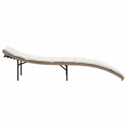 VidaXL 3277304 chaise d'extérieur Terrace Siège rembourré Polyuréthane, Acier Crème, Blanc - Vue supplémentaire 5
