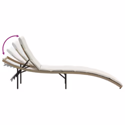 VidaXL 3277304 chaise d'extérieur Terrace Siège rembourré Polyuréthane, Acier Crème, Blanc - Vue supplémentaire 7
