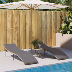 VidaXL 3277305 chaise d'extérieur Terrace Siège rembourré Polyuréthane, Acier Gris