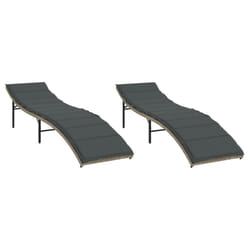 VidaXL 3277306 chaise d'extérieur Linge Siège rembourré Polyuréthane, Acier Gris