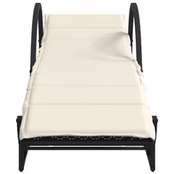 VidaXL 3277307 chaise d'extérieur Linge Siège rembourré Polyuréthane, Acier Crème, Blanc - Vue supplémentaire 4