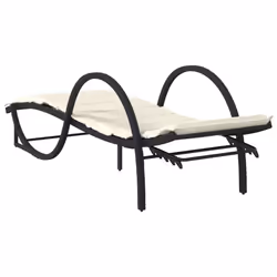 VidaXL 3277307 chaise d'extérieur Linge Siège rembourré Polyuréthane, Acier Crème, Blanc - Vue supplémentaire 6