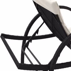 VidaXL 3277307 chaise d'extérieur Linge Siège rembourré Polyuréthane, Acier Crème, Blanc - Vue supplémentaire 8