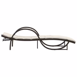 VidaXL 3277308 chaise d'extérieur Terrace Siège rembourré Polyuréthane, Acier Crème, Blanc - Vue supplémentaire 5