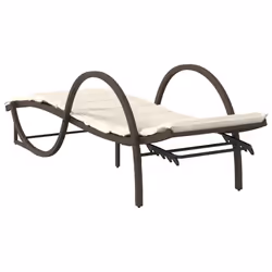 VidaXL 3277308 chaise d'extérieur Terrace Siège rembourré Polyuréthane, Acier Crème, Blanc - Vue supplémentaire 6