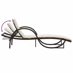 VidaXL 3277308 chaise d'extérieur Terrace Siège rembourré Polyuréthane, Acier Crème, Blanc - Vue supplémentaire 7
