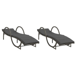 VidaXL 3277309 chaise d'extérieur Linge Siège rembourré Polyuréthane, Acier Gris