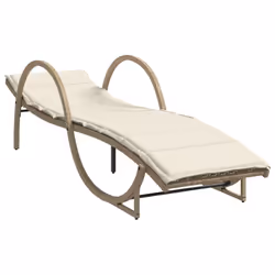 VidaXL 3277310 chaise d'extérieur Terrace Siège rembourré Polyuréthane, Acier Crème, Blanc