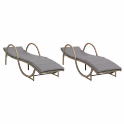 VidaXL 3277311, Terrace, Siège rembourré, Polyuréthane, Acier, Gris, 110 kg, 550 mm