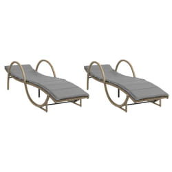 VidaXL 3277311 chaise d'extérieur Terrace Siège rembourré Polyuréthane, Acier Gris