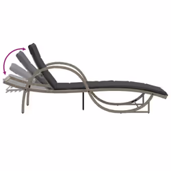 VidaXL 3277312 chaise d'extérieur Linge Siège rembourré Polyuréthane, Acier Gris - Vue supplémentaire 7