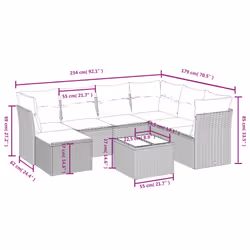 VidaXL 3263221 ensemble de meubles de jardin