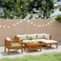 vidaXL Salon de jardin 8 pcs avec coussins gris résine tressée