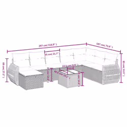 VidaXL 3264202 ensemble de meubles de jardin