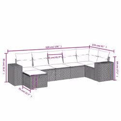 VidaXL 3264734 ensemble de meubles de jardin