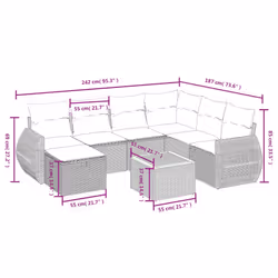 VidaXL 3265067 ensemble de meubles de jardin