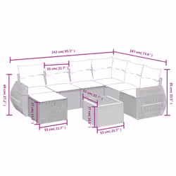 VidaXL 3265074 ensemble de meubles de jardin