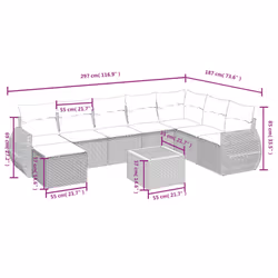 VidaXL 3265095 ensemble de meubles de jardin