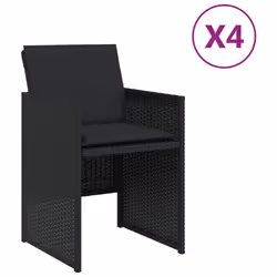 VidaXL 4007436, Terrace, Siège rembourré, Polyuréthane, Acier, Noir, 110 kg, 505 mm
