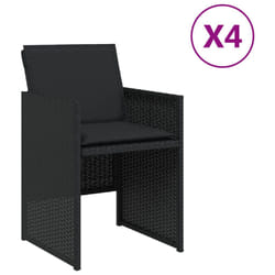 VidaXL 4007436 chaise d'extérieur Terrace Siège rembourré Polyuréthane, Acier Noir