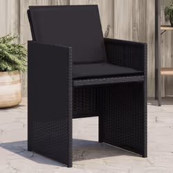 VidaXL 4007436 chaise d'extérieur Terrace Siège rembourré Polyuréthane, Acier Noir