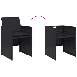 VidaXL 4007436 chaise d'extérieur Terrace Siège rembourré Polyuréthane, Acier Noir - Vue supplémentaire 8