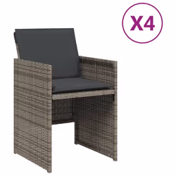 VidaXL 4007437, Terrace, Siège rembourré, Polyuréthane, Acier, Gris, 110 kg, 505 mm