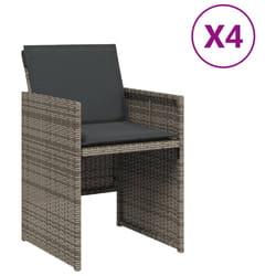 VidaXL 4007437 chaise d'extérieur Terrace Siège rembourré Polyuréthane, Acier Gris