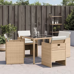 VidaXL 4007439 chaise d'extérieur Terrace Siège rembourré Polyuréthane, Acier Crème, Blanc - Vue supplémentaire 4