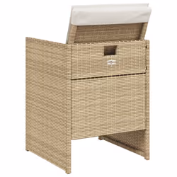 VidaXL 4007439 chaise d'extérieur Terrace Siège rembourré Polyuréthane, Acier Crème, Blanc - Vue supplémentaire 7