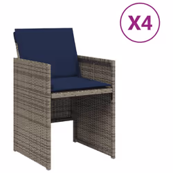 VidaXL 4007442, Terrace, Siège rembourré, Polyuréthane, Acier, Bleu, 110 kg, 505 mm