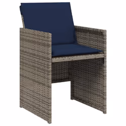 VidaXL 4007442 chaise d'extérieur Terrace Siège rembourré Polyuréthane, Acier Bleu