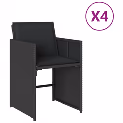 VidaXL 4007456, Terrace, Siège rembourré, Polyuréthane, Acier, Noir, 110 kg, 505 mm