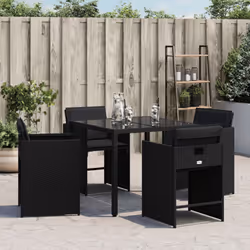 VidaXL 4007456 chaise d'extérieur Terrace Siège rembourré Polyuréthane, Acier Noir