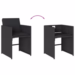 VidaXL 4007456 chaise d'extérieur Terrace Siège rembourré Polyuréthane, Acier Noir - Vue supplémentaire 8