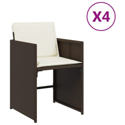 VidaXL 4007458 chaise d'extérieur Terrace Siège rembourré Polyuréthane, Acier Crème, Blanc