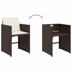 VidaXL 4007458 chaise d'extérieur Terrace Siège rembourré Polyuréthane, Acier Crème, Blanc - Vue supplémentaire 8