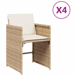 VidaXL 4007459, Terrace, Siège rembourré, Polyuréthane, Acier, Crème, Blanc, 110 kg, 505 mm