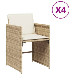 VidaXL 4007459 chaise d'extérieur Terrace Siège rembourré Polyuréthane, Acier Crème, Blanc