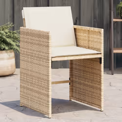VidaXL 4007459 chaise d'extérieur Terrace Siège rembourré Polyuréthane, Acier Crème, Blanc